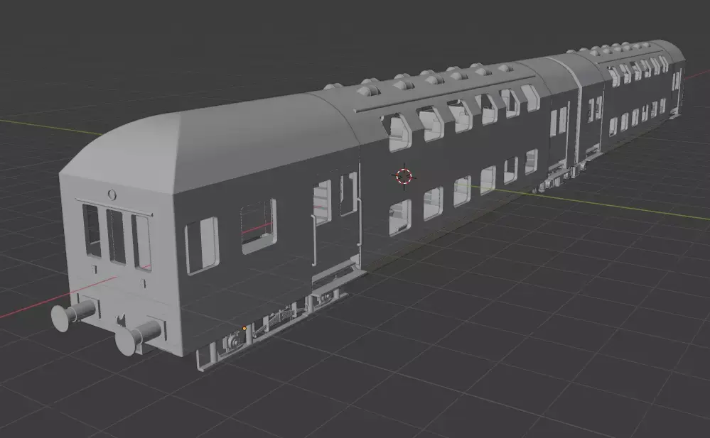 Modular H0 1-87 scale double-deck couch set DBv 3D print model