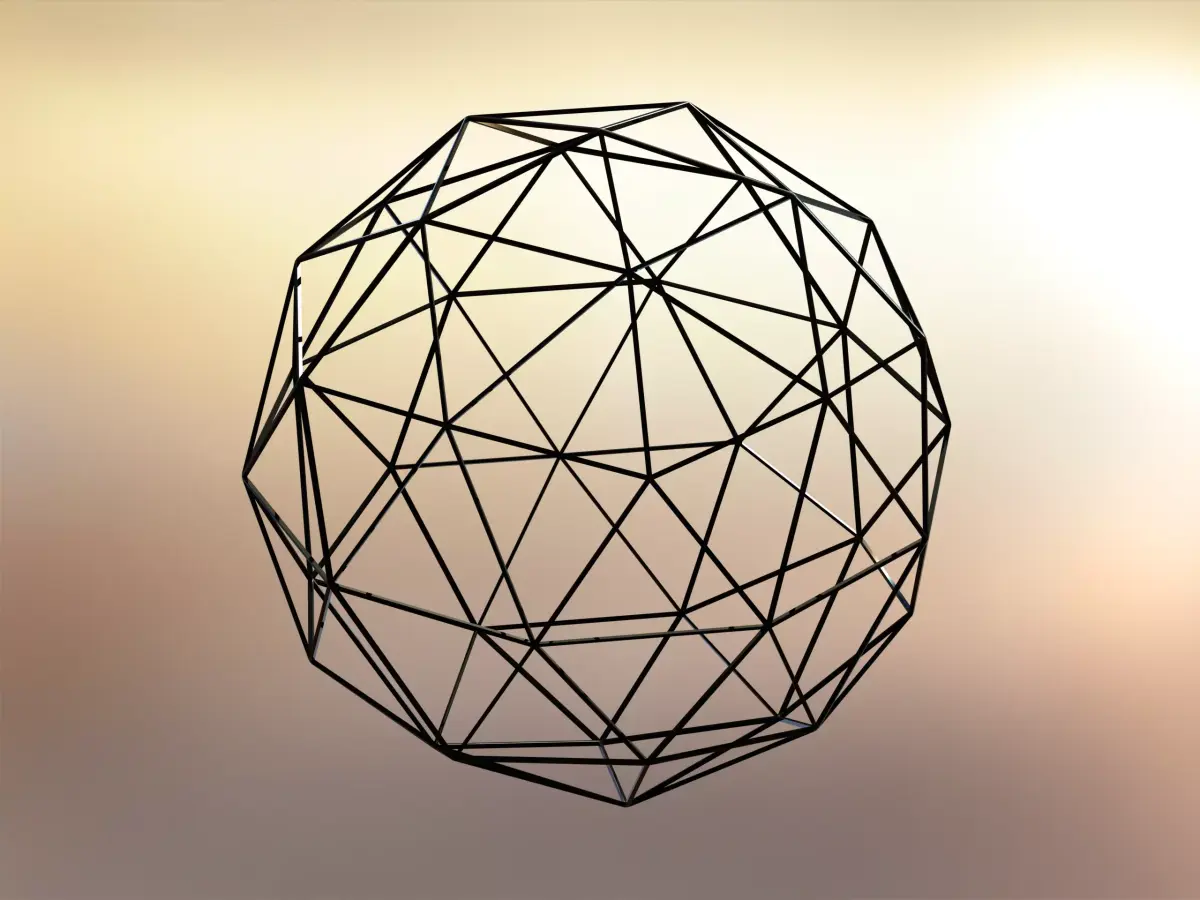 Wireframe Shape Geodesic Polyhedron Sphere 3D print model