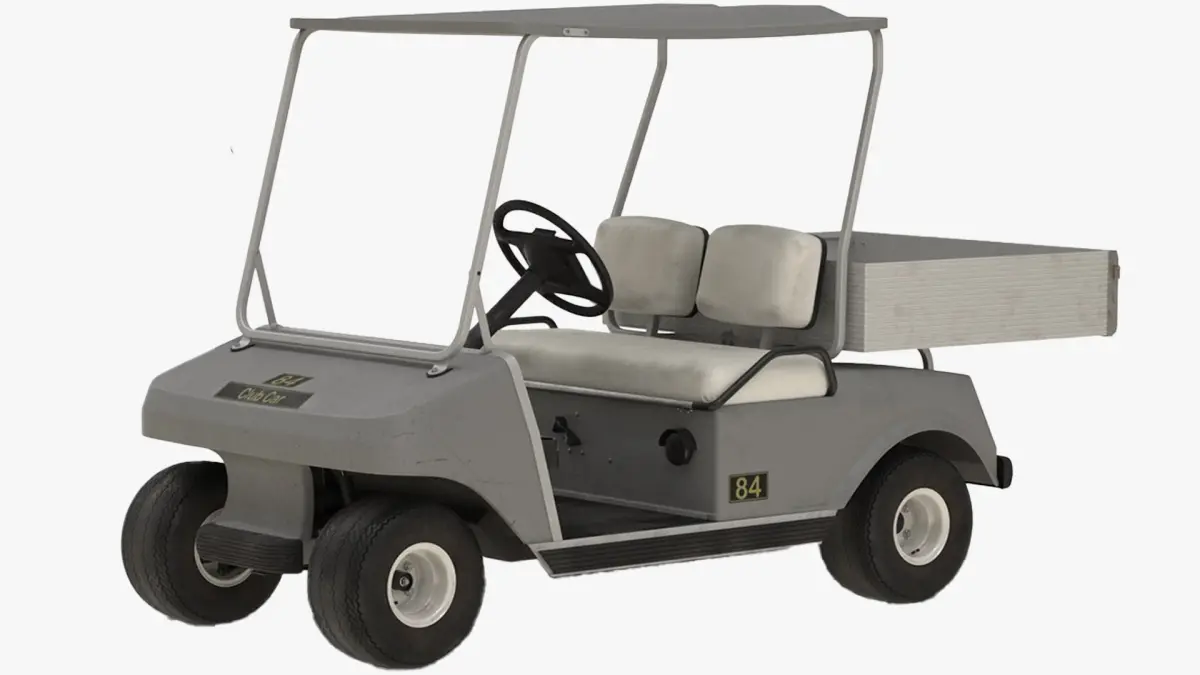 Golf Cart Utility Vehicle Rigged for Cinema 4D 3D model