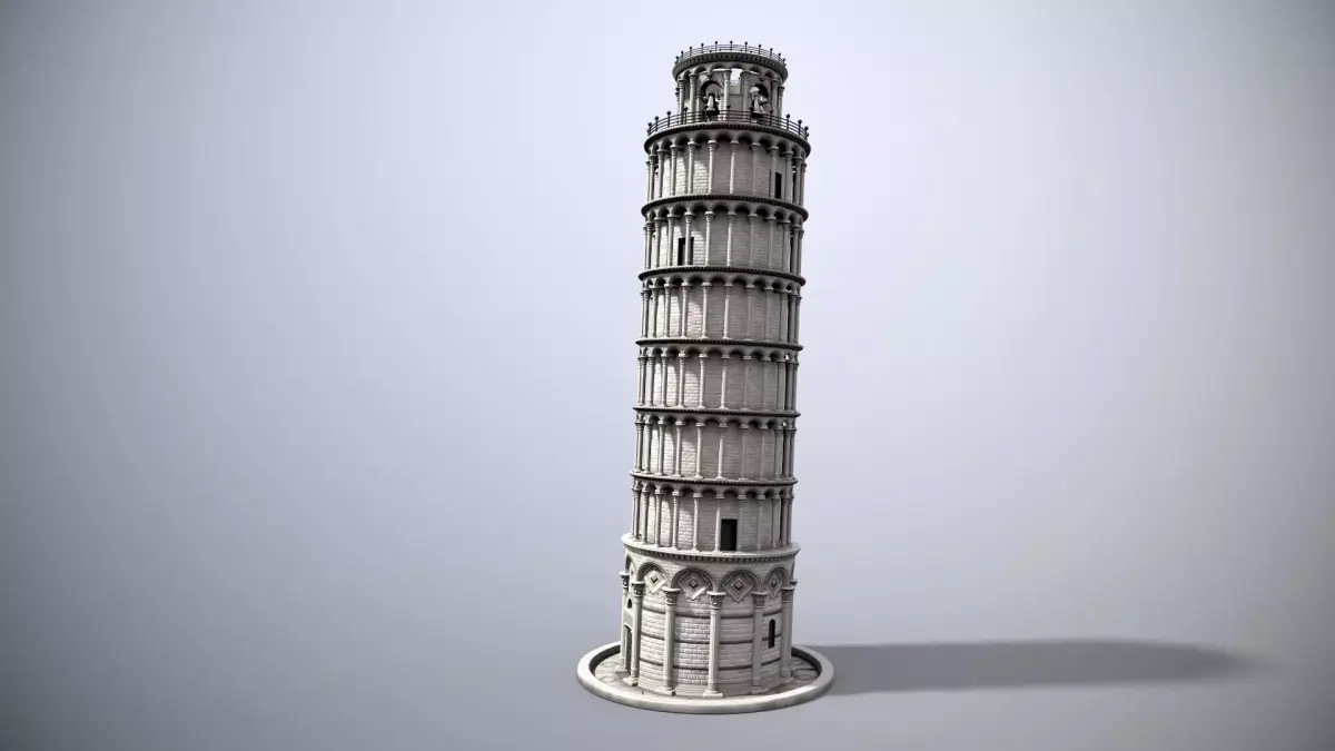 Tower Of Pisa Low-poly 3D model
