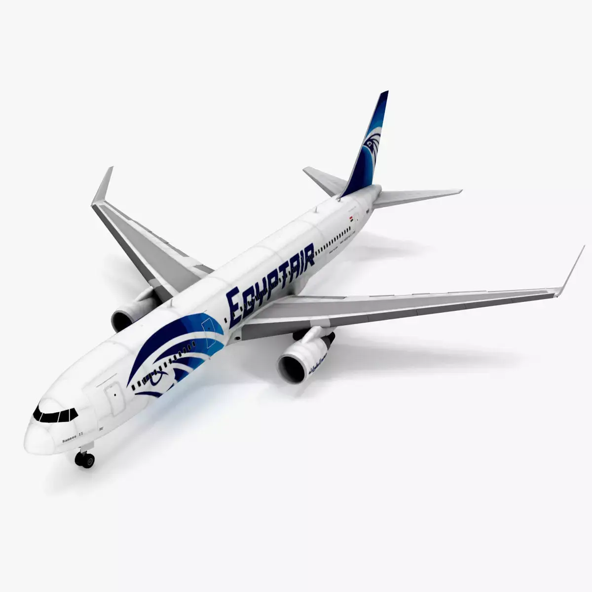 Boeing 767-300ER Egyptair Airlines Low-poly 3D model