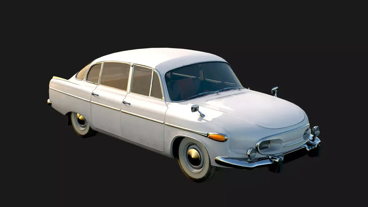 1969 Tatra 3D Model Quality Realistic Rendered With Textured Low-poly 3D model