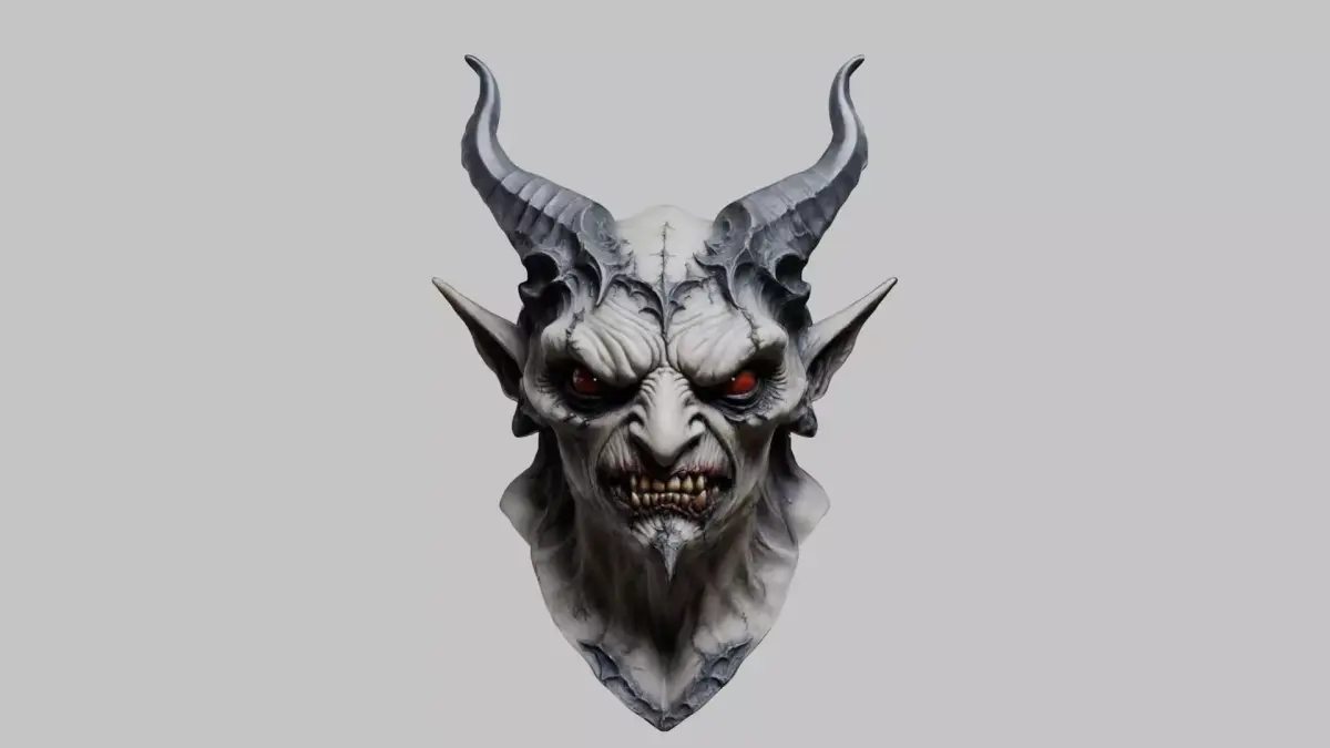 Demon Bust - 3D Model Low-poly 3D model