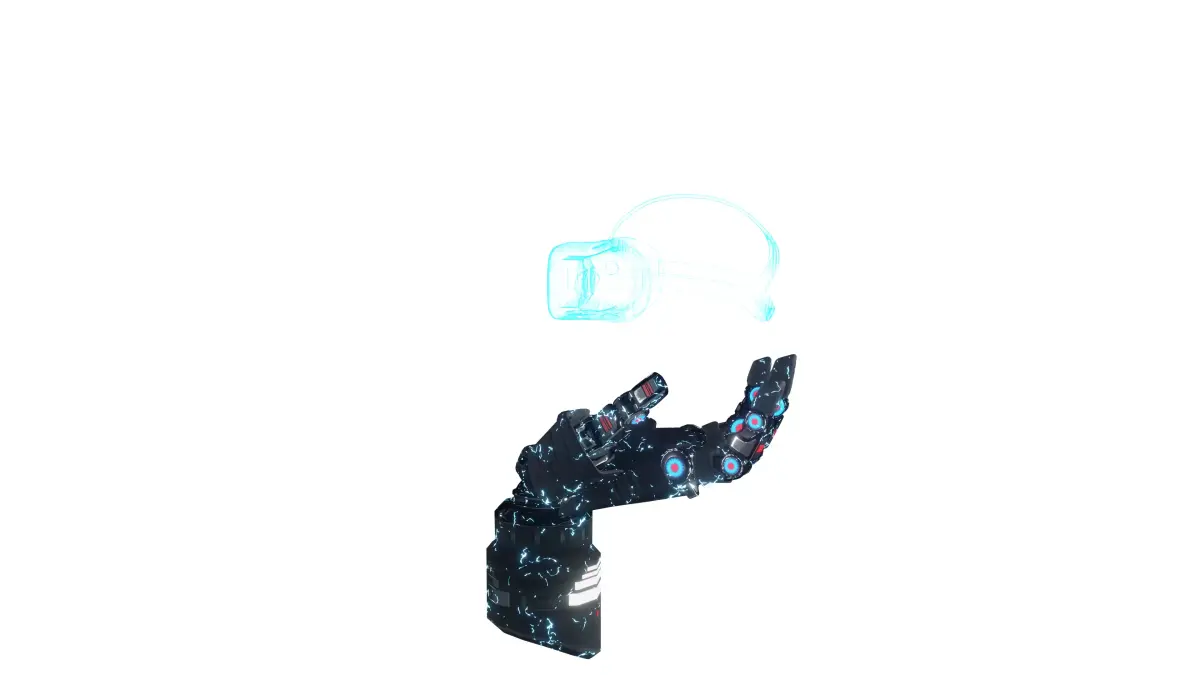 Sci-Fi Hand And VR headset  3D model