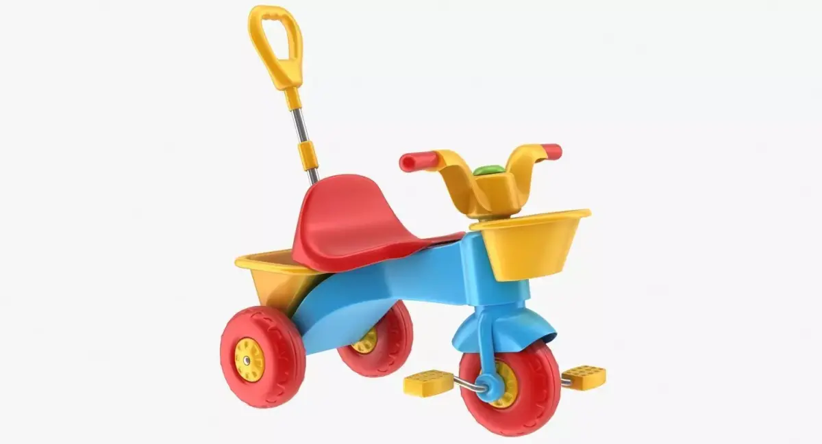 Tricycle toy Low-poly 3D model purchase