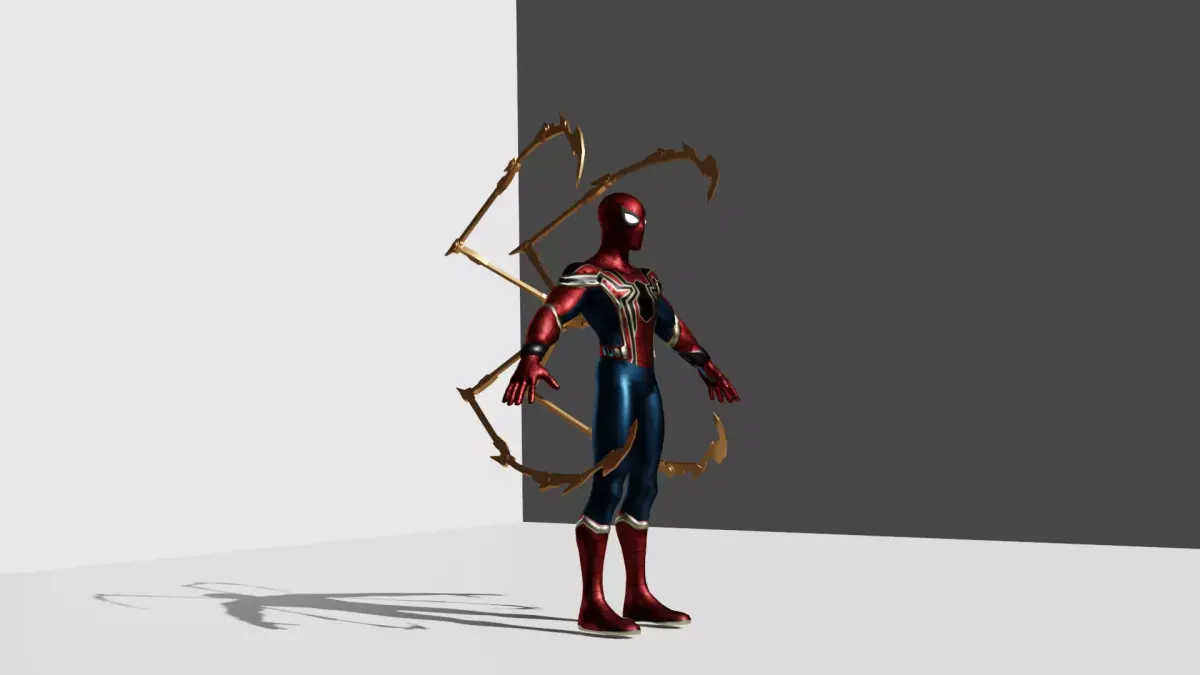 iron spider with armor 3D model