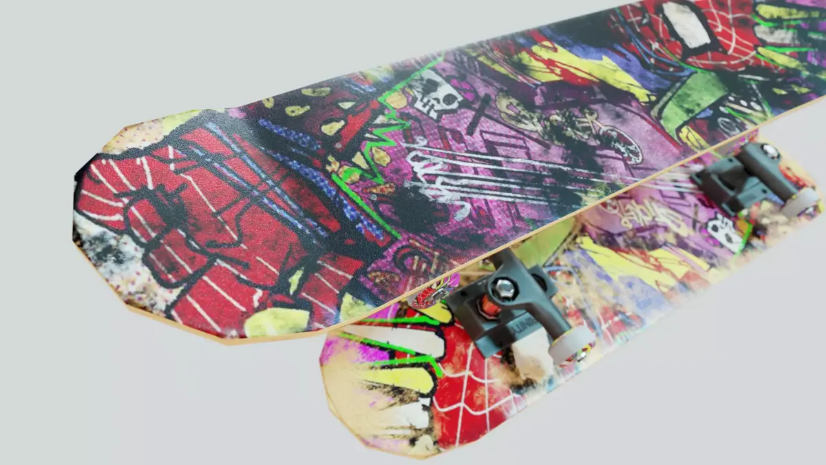Skateboard - Game Ready - Additional free skin set included Low-poly 3D model