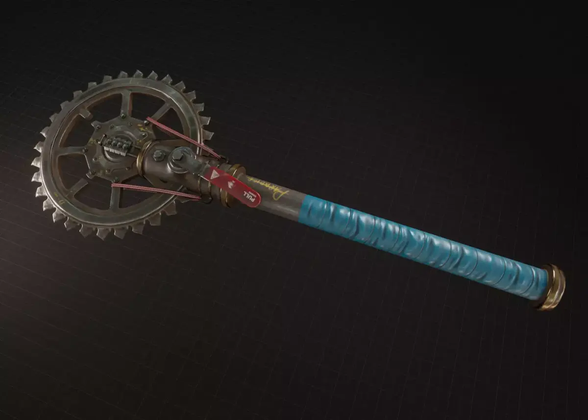 Cogwheel Axe Low-poly 3D model