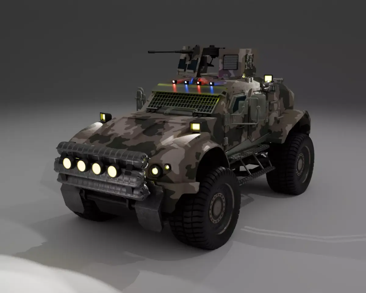 M-ATV - Army car - Car Truck Free 3D model