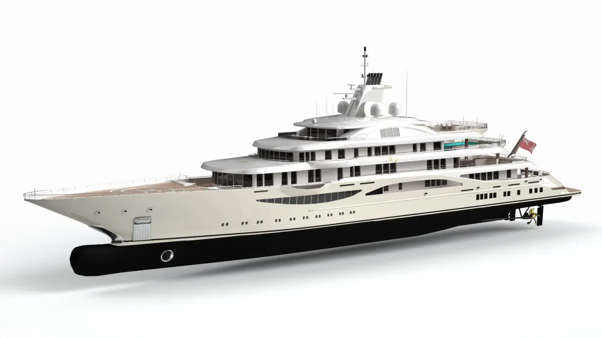 Alaiya Superyacht Night Scene  purchase 3D model