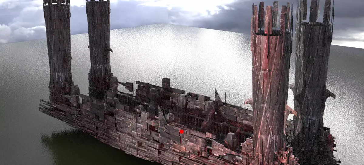 Ancient Sci-Fi ruin Bridge 2  3D model
