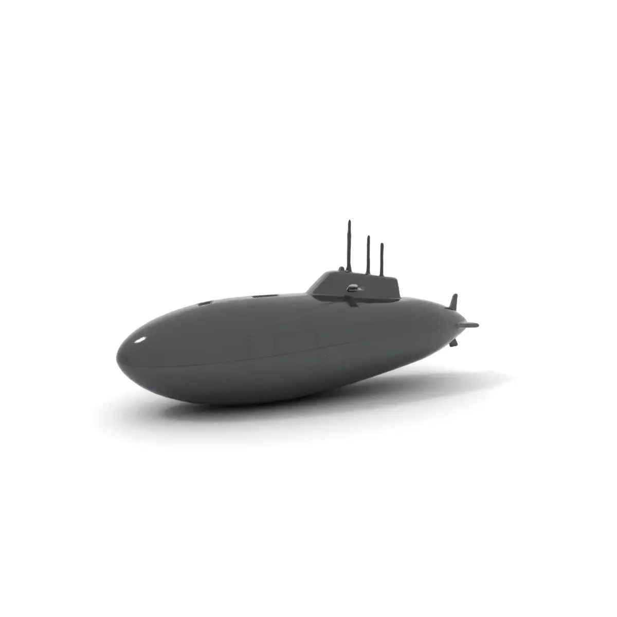 Sleek Submarine model pack Low-poly 3D model