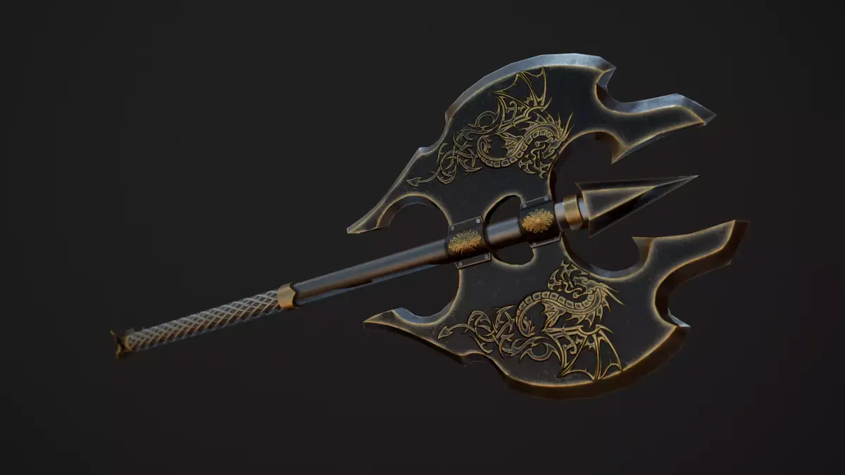 Axe Fantasy Game 3d model Low-poly  model Low-poly 3D model