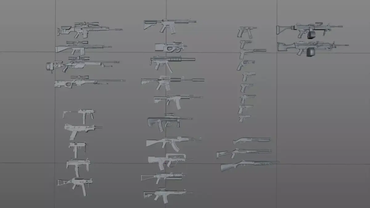 CSGO 3d guns and knife modells 3D model