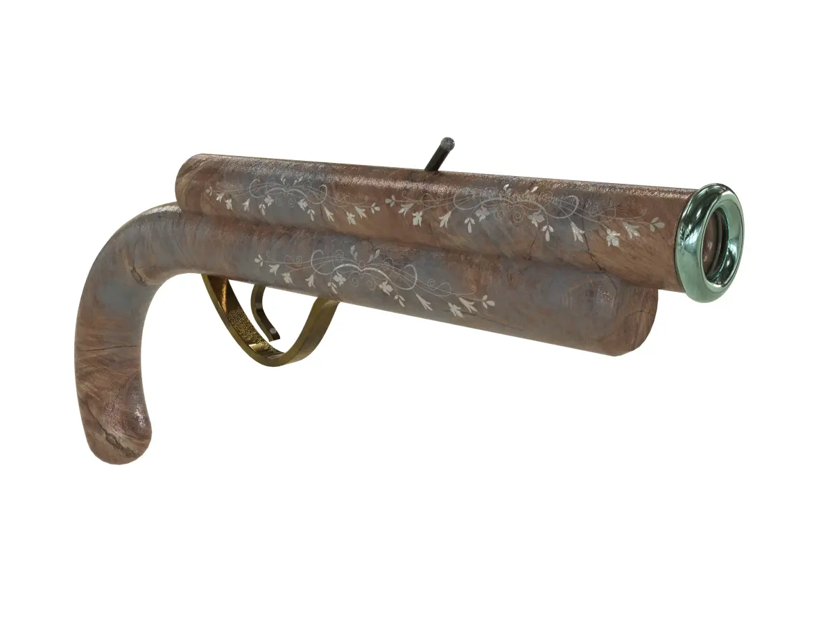 Pirates Gun Free low-poly 3D model