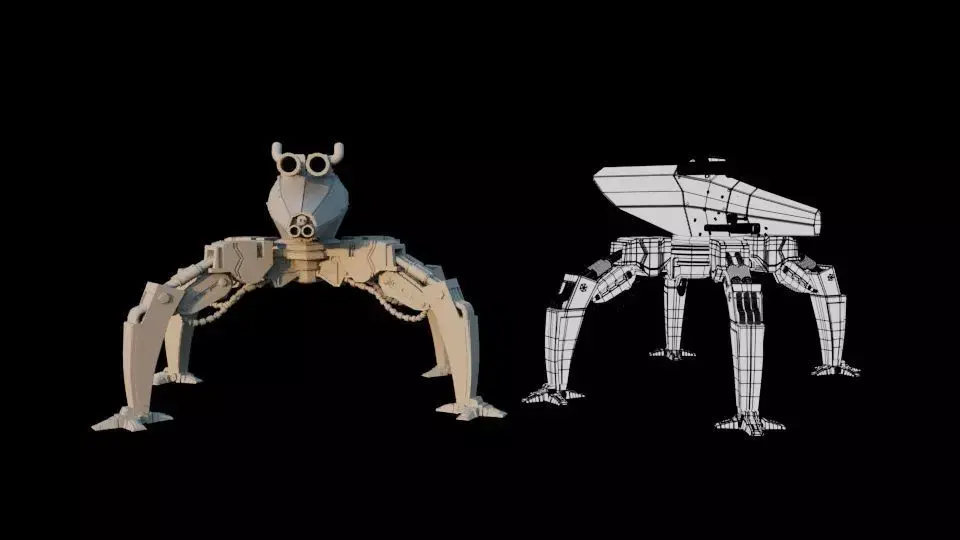 3D robot Free low-poly 3D model purchase