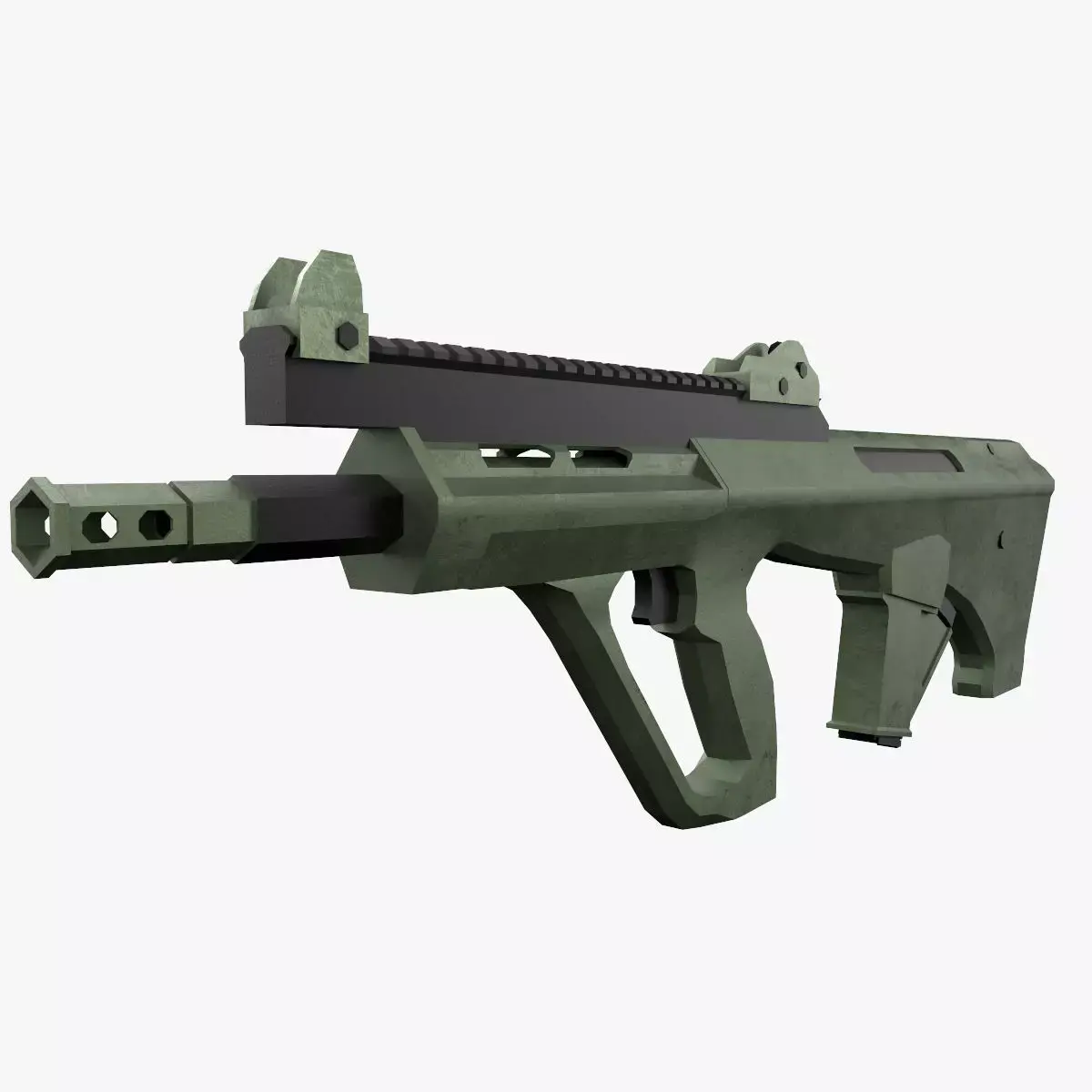 sci-fi gun 3D model 5