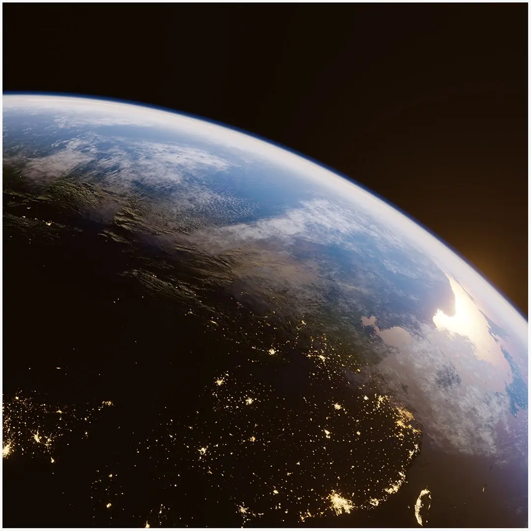 Earth for realtime render Eevee 3D model