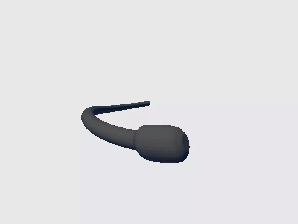 Microphone Headset Low-poly 3D model