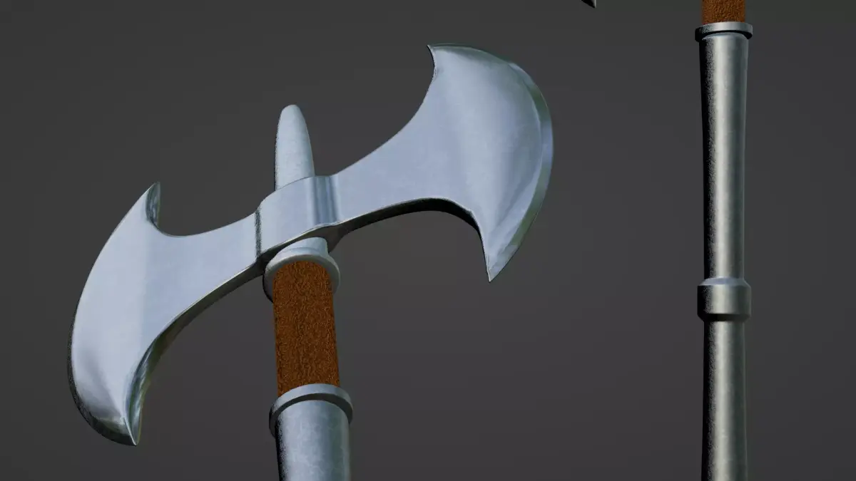 Battle Axe - Labrys Low-poly 3D model