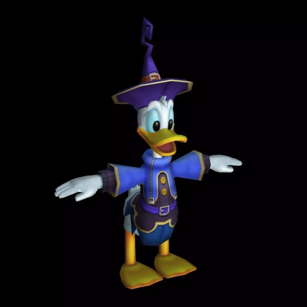donald duck cartoon Low-poly 3D model