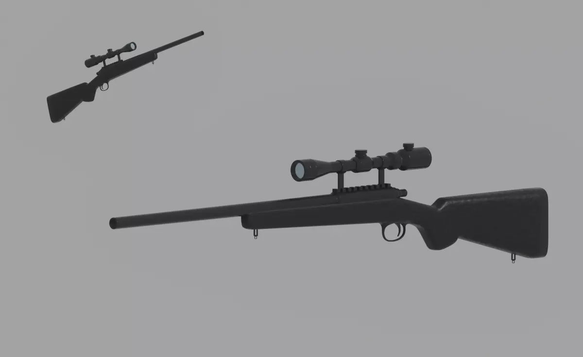 Sniper Rifle 3D model 17