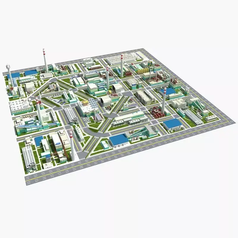 Thermal Power Plant 3D model purchase