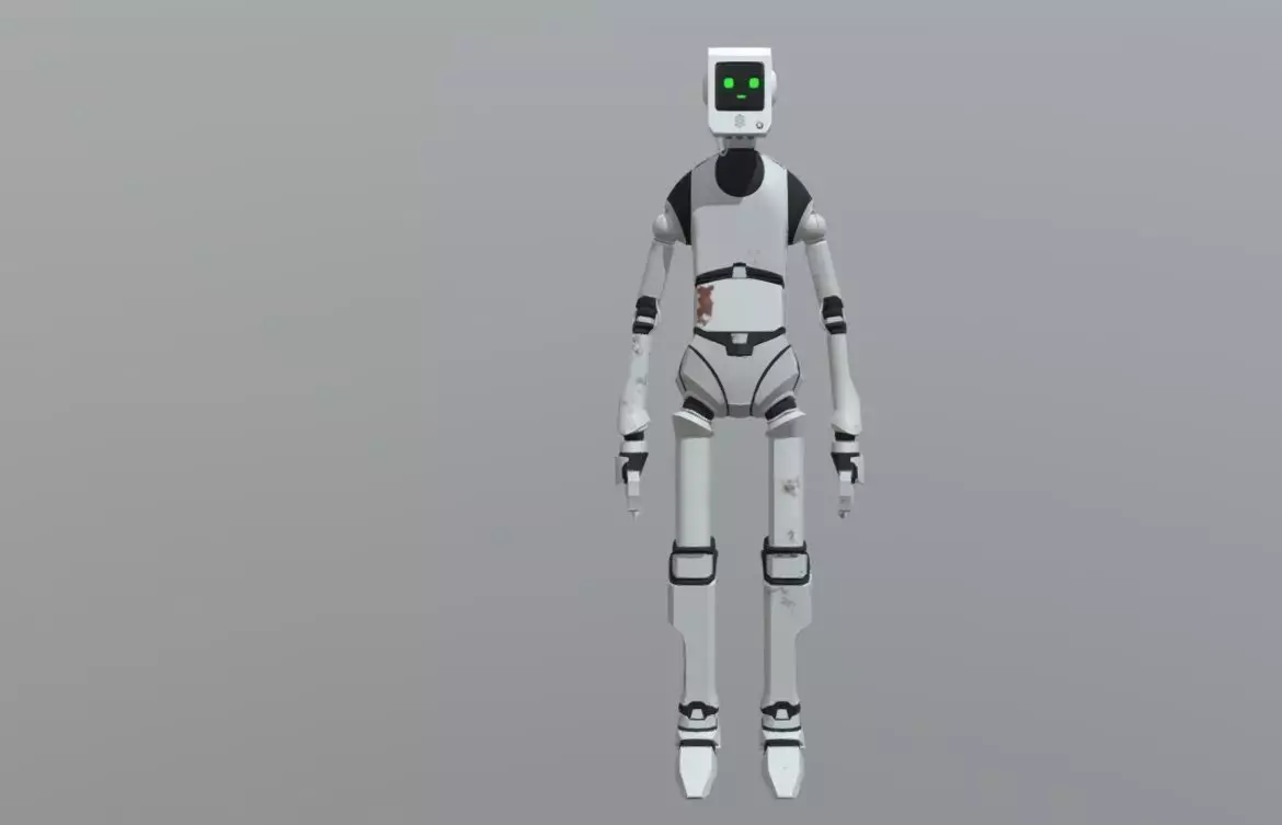Stray Droid Low-poly 3D model