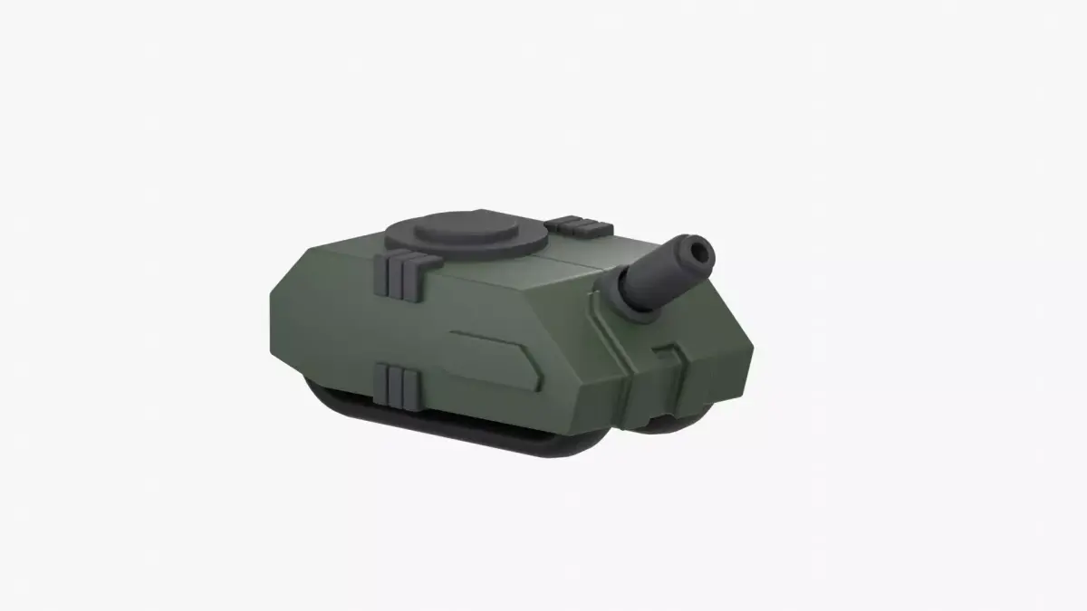 Army Tank 3D Illustration 3D model shop