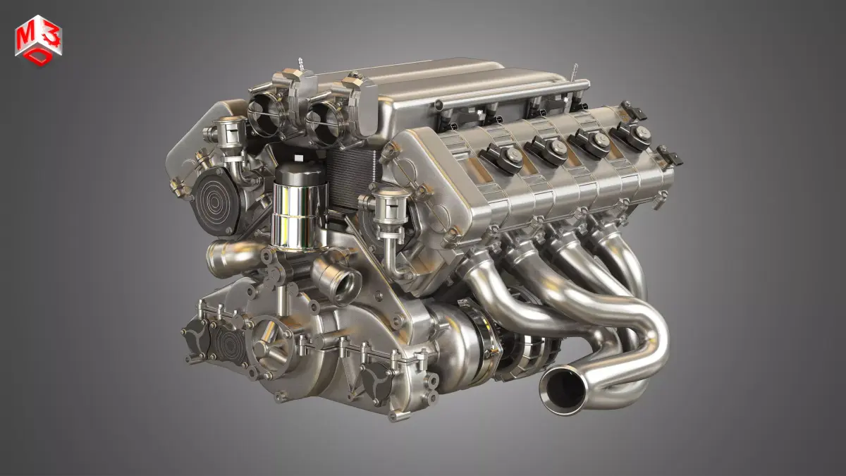 RGT8 RUF - V8 Engine 3D model