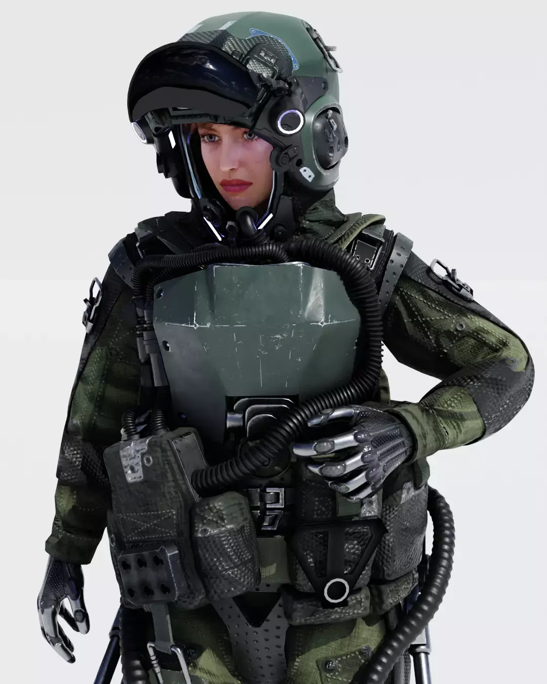 Space mech pilot 3D model