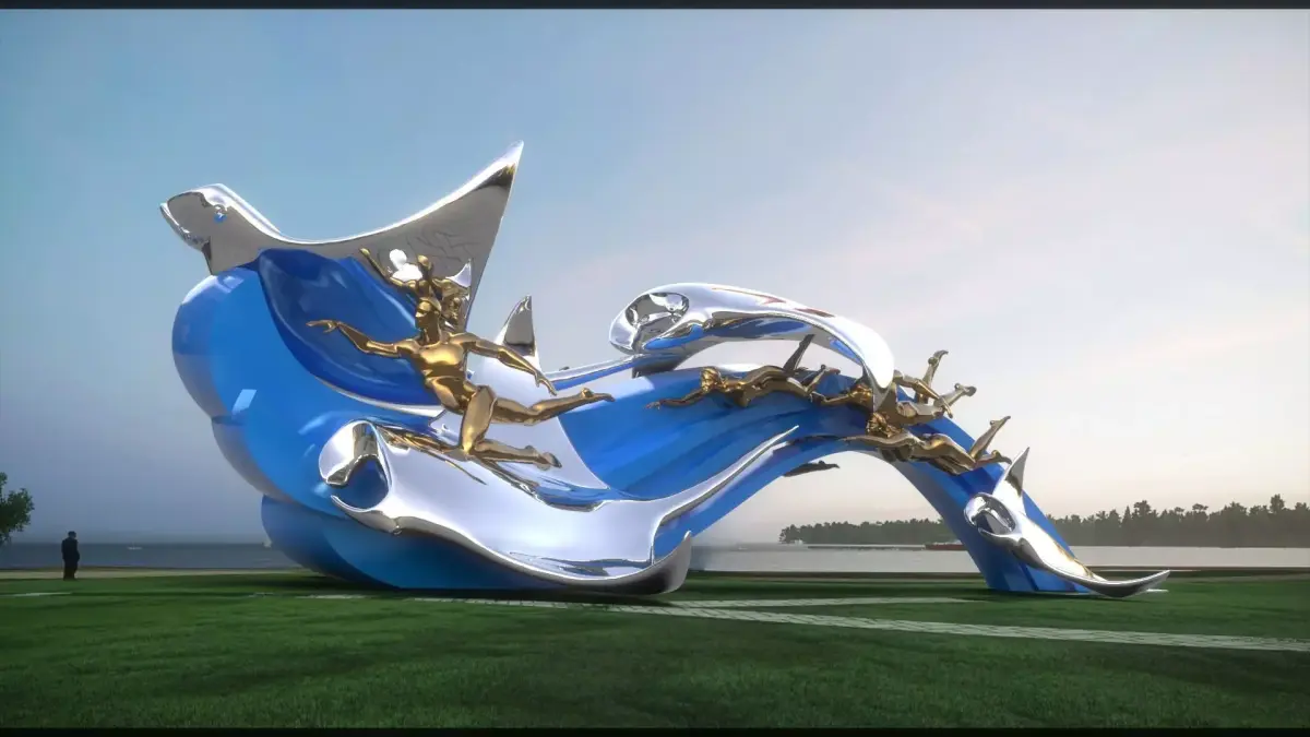  Human and Nature sculpture 3D model