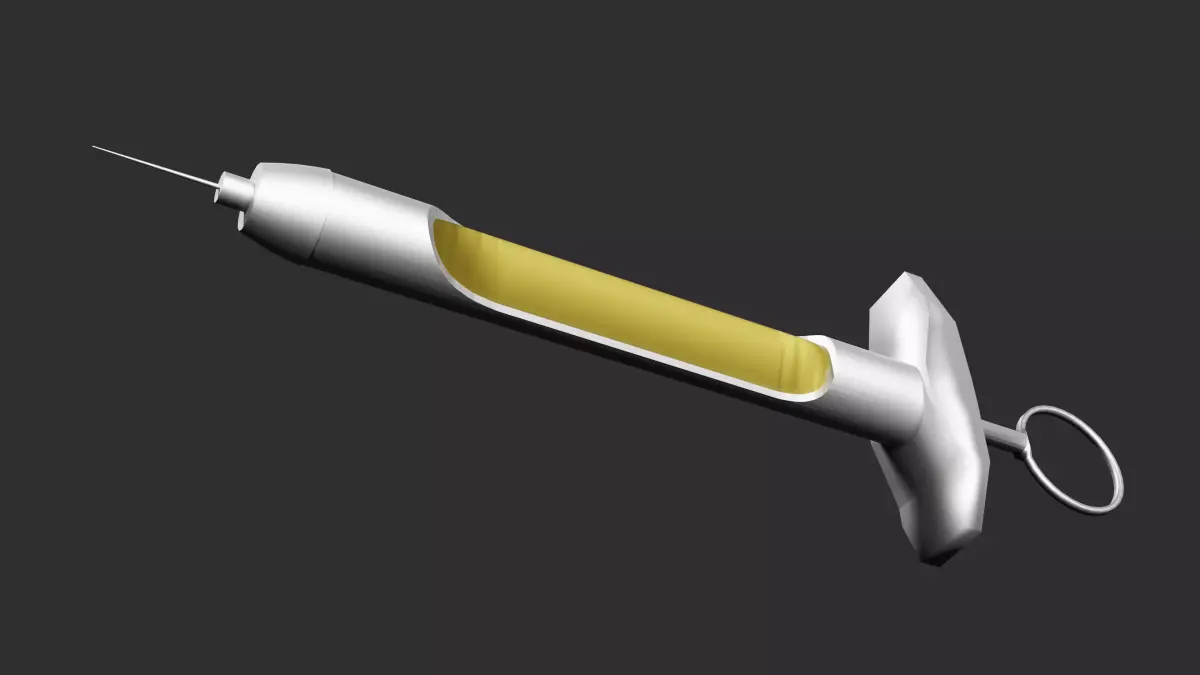 Dental tool Anesthesia Syringe Free low-poly 3D model