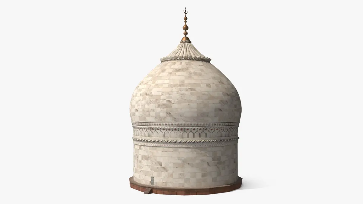 Indo-Islamic Tomb Dome Structure 3D model