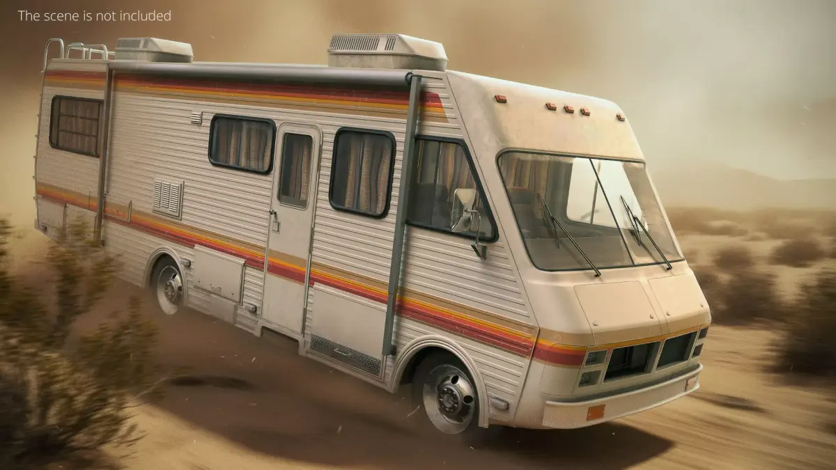 Breaking Bad RV Fleetwood Bounder 1986 Vintage Rigged 3D model