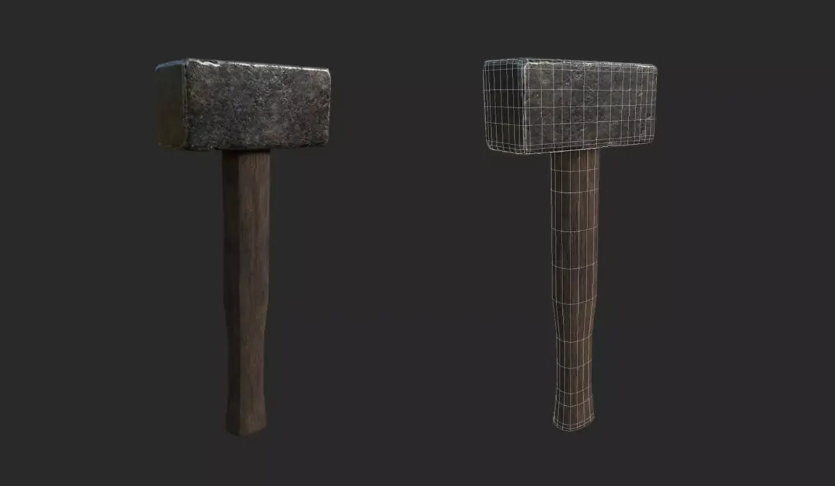 Medieval Blacksmith Hammer  3D model