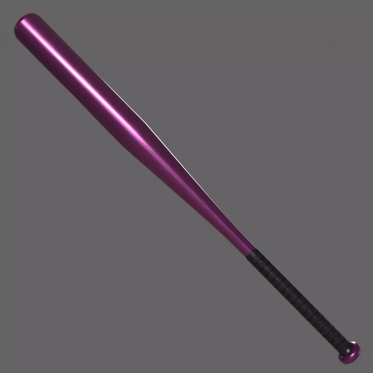 PBR Baseball Bat Pink Low-poly 3D model
