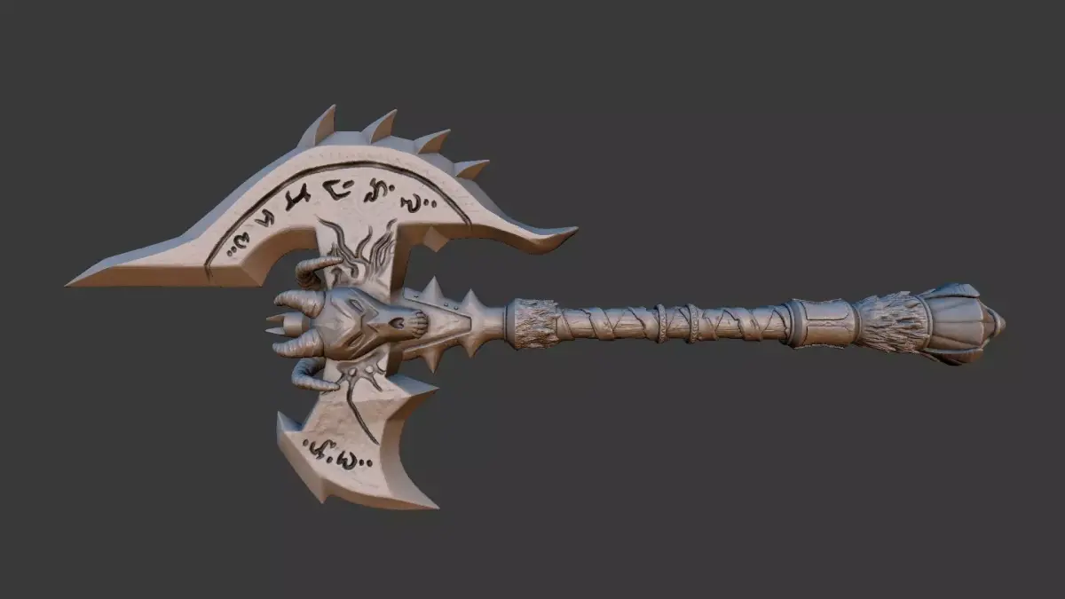 Shadowmourne Axe Low-poly 3D model