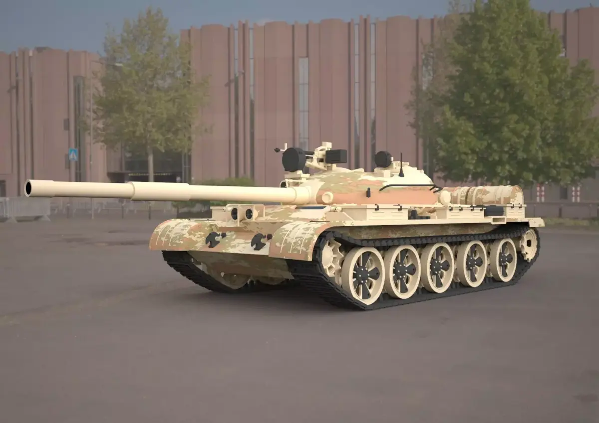  t62 military tank 3D model