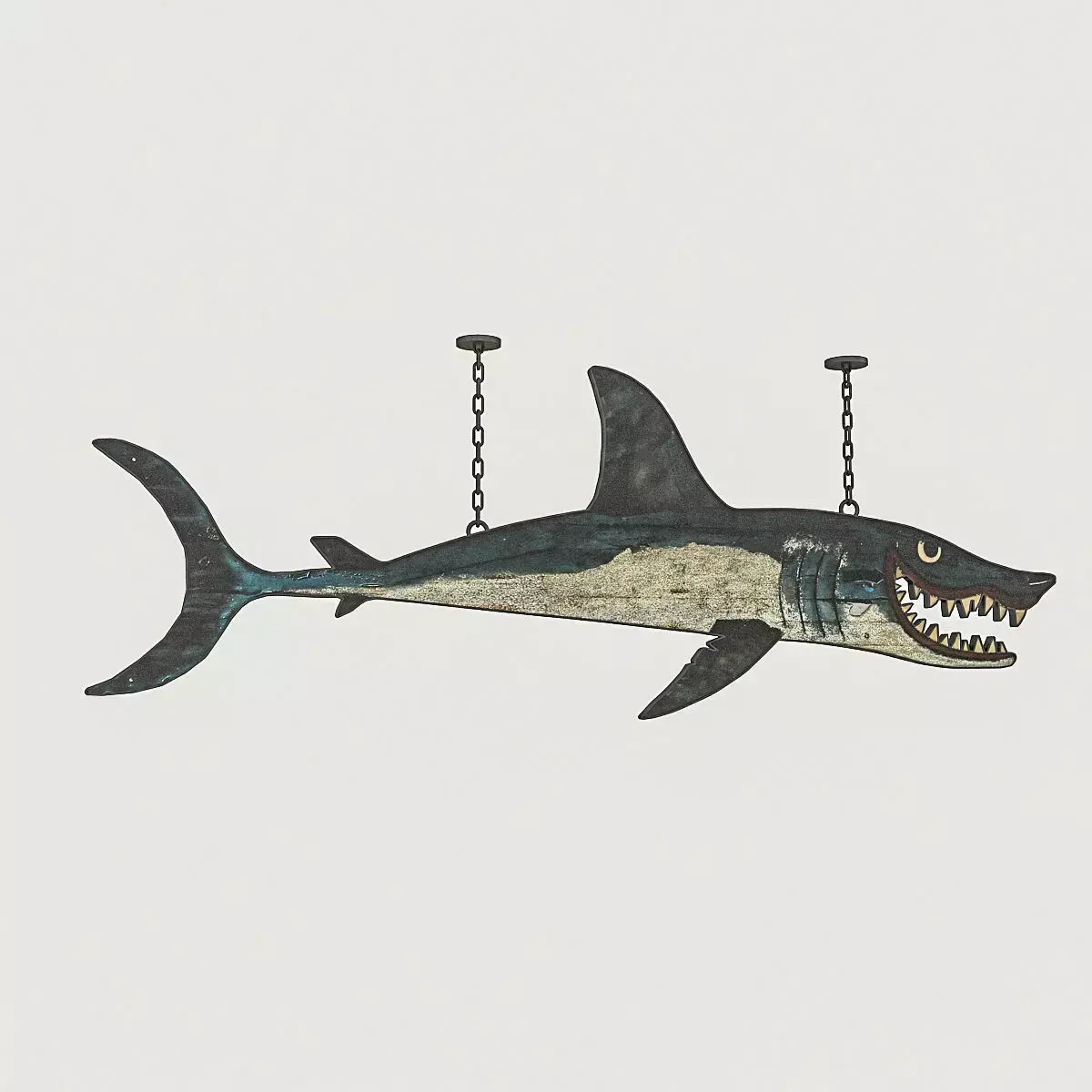 Fish Restaurant Sign 03 Low-poly 3D model