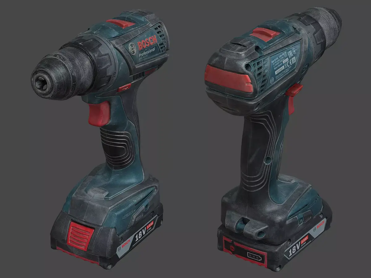 Bosch GSR Screwdriver Raw Scan 3D model