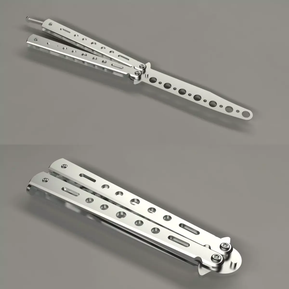 Training butterfly knife 3D print model