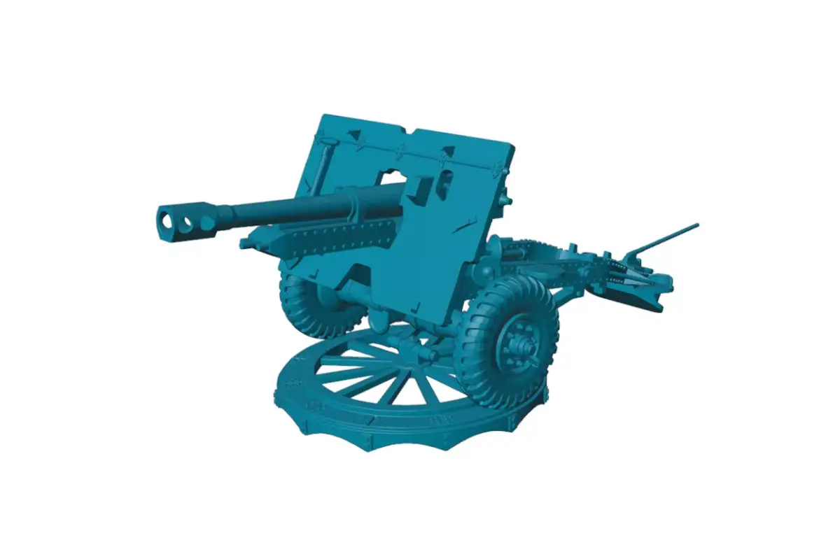 1-16 scale Ordnance QF 25-pounder field gun  Free 3D model