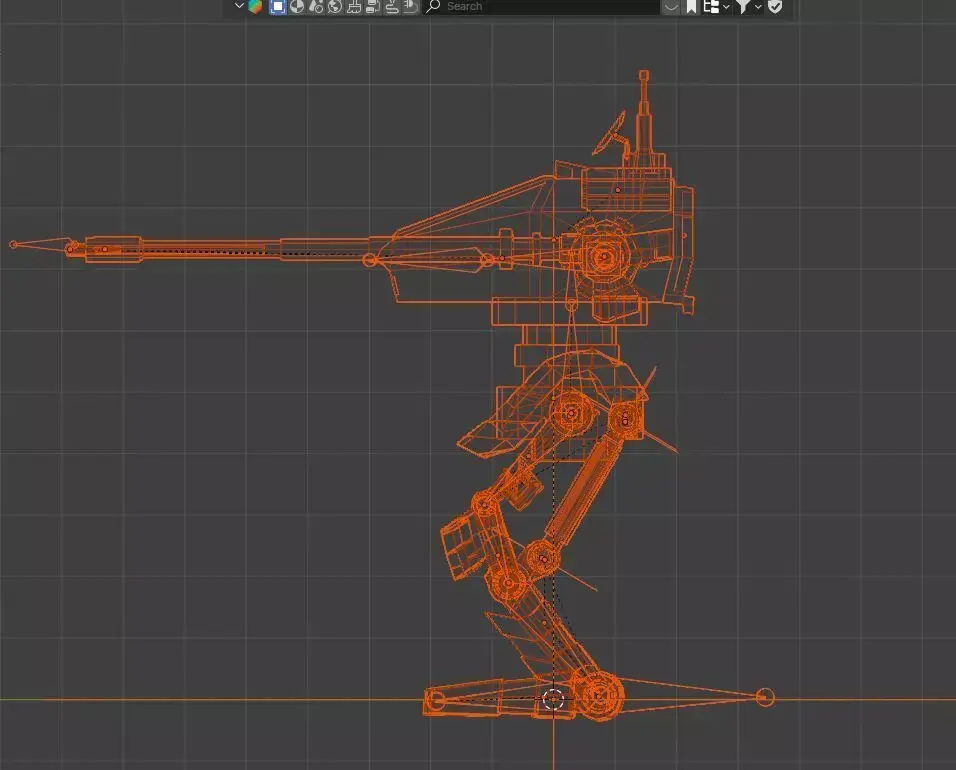 Meca Robot Animation Free low-poly 3D model