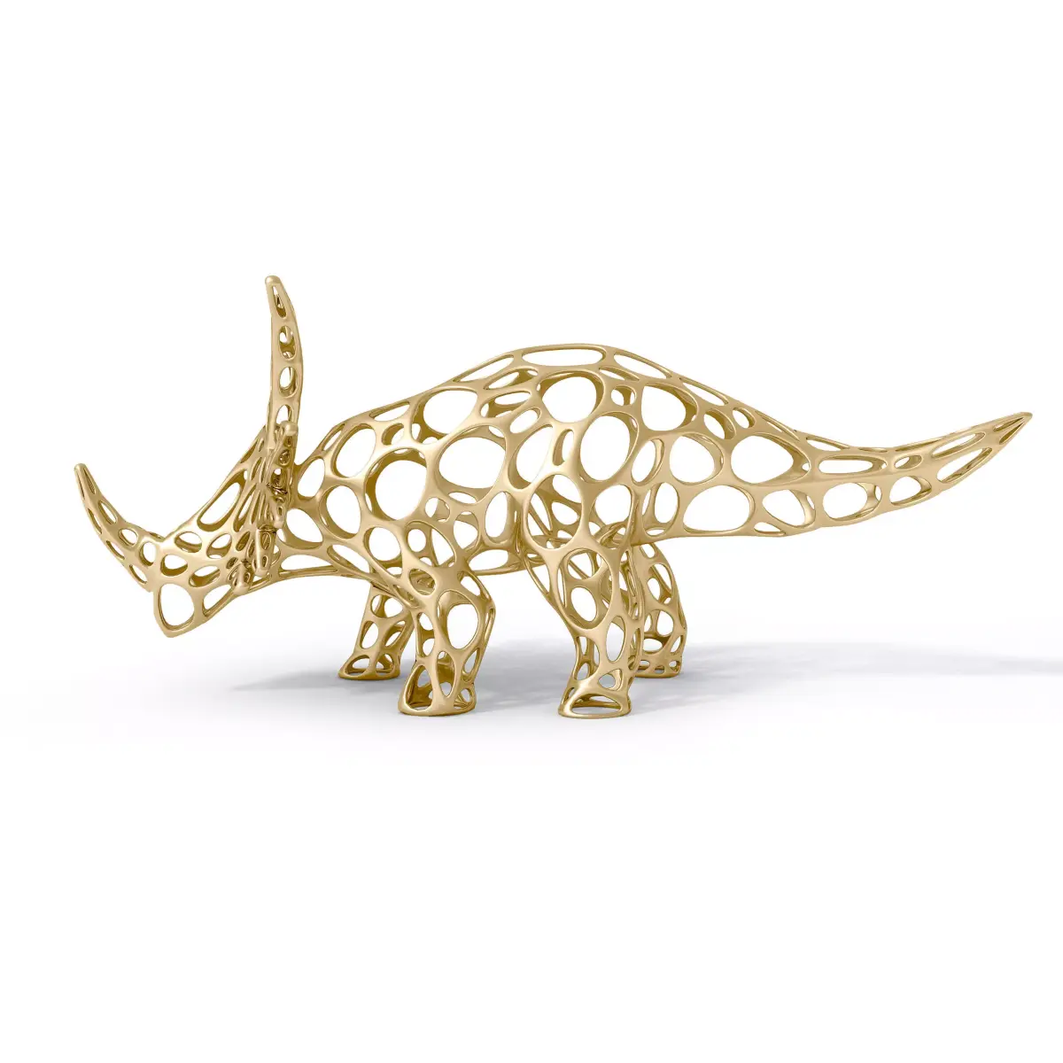 Styracosaurus Voronoi Wireframe Low-poly 3D model