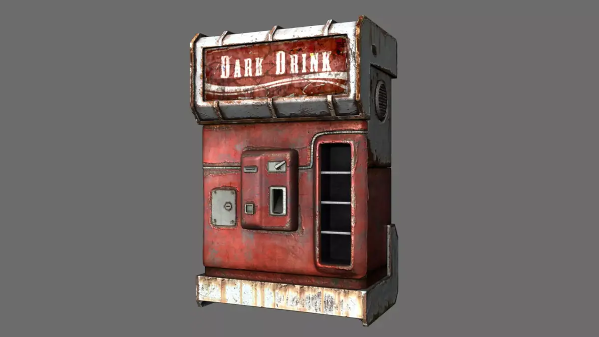 cold drink dispenser machine Low-poly 3D model purchase