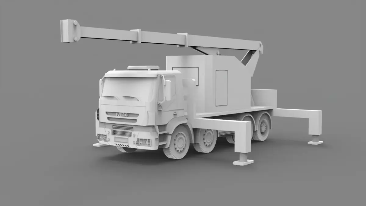 STL printable truck 3D print model 3D print model