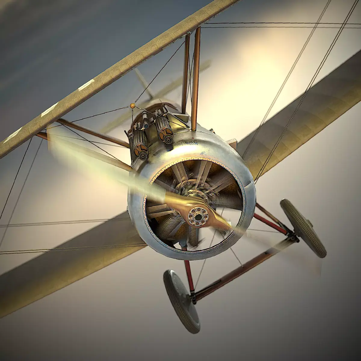 Sopwith Camel  Low-poly 3D model