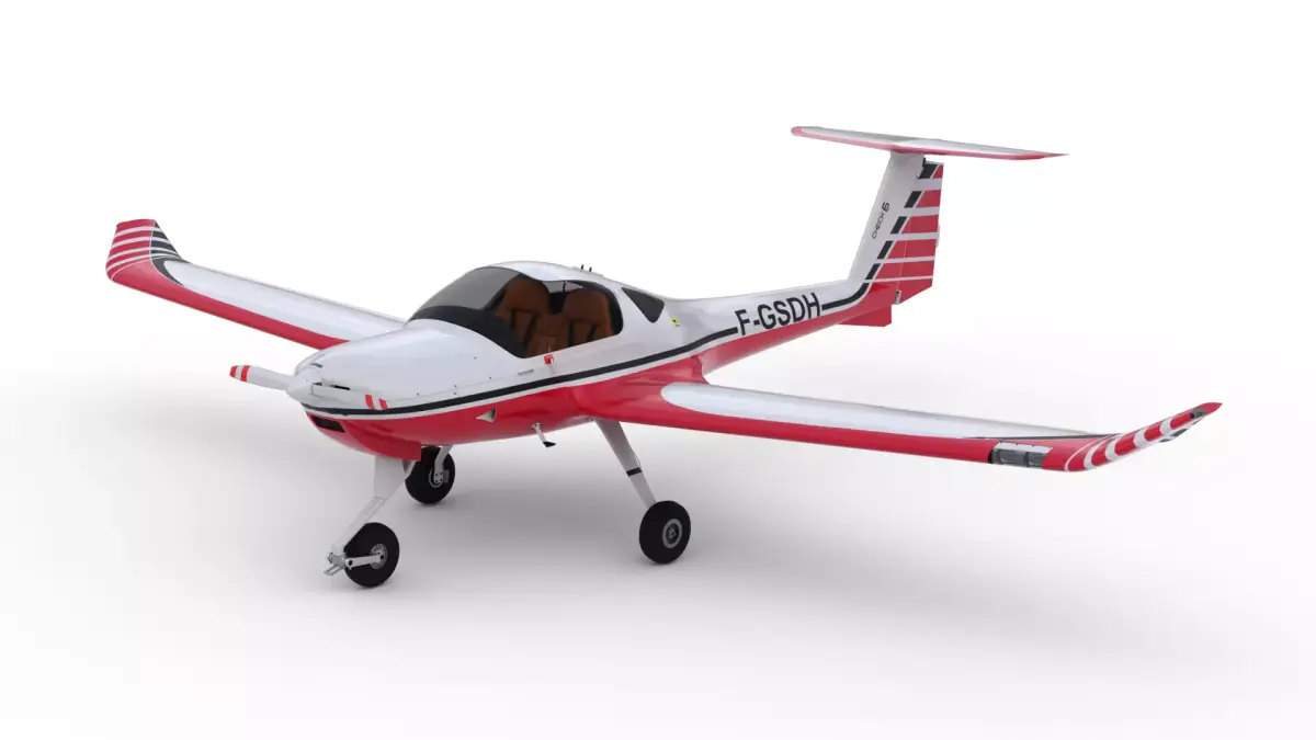 Aircraft Diamond DA-20 GSDH Low-poly 3D model