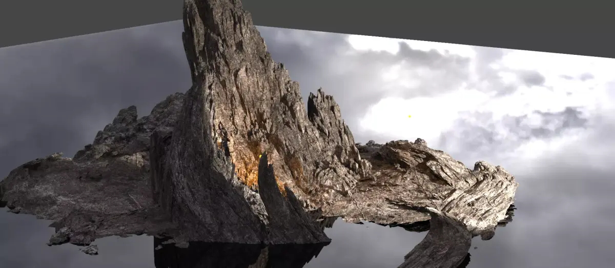 Dark Orthanc mountain ground 3D model